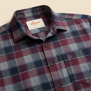 DARK SCARLET / TAIL PREMIUM COTTON SHIRT - HS433012